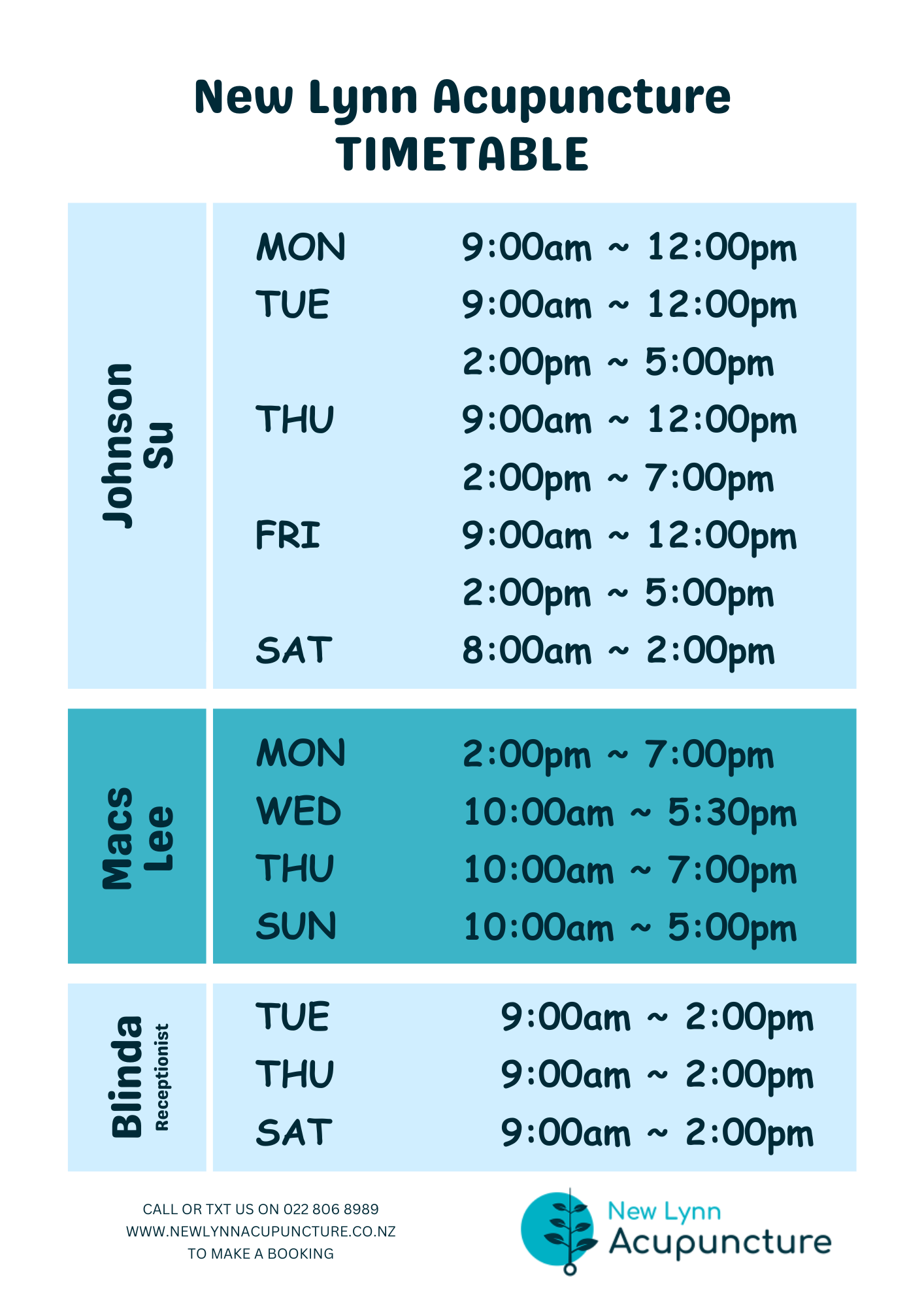 Timetable Update