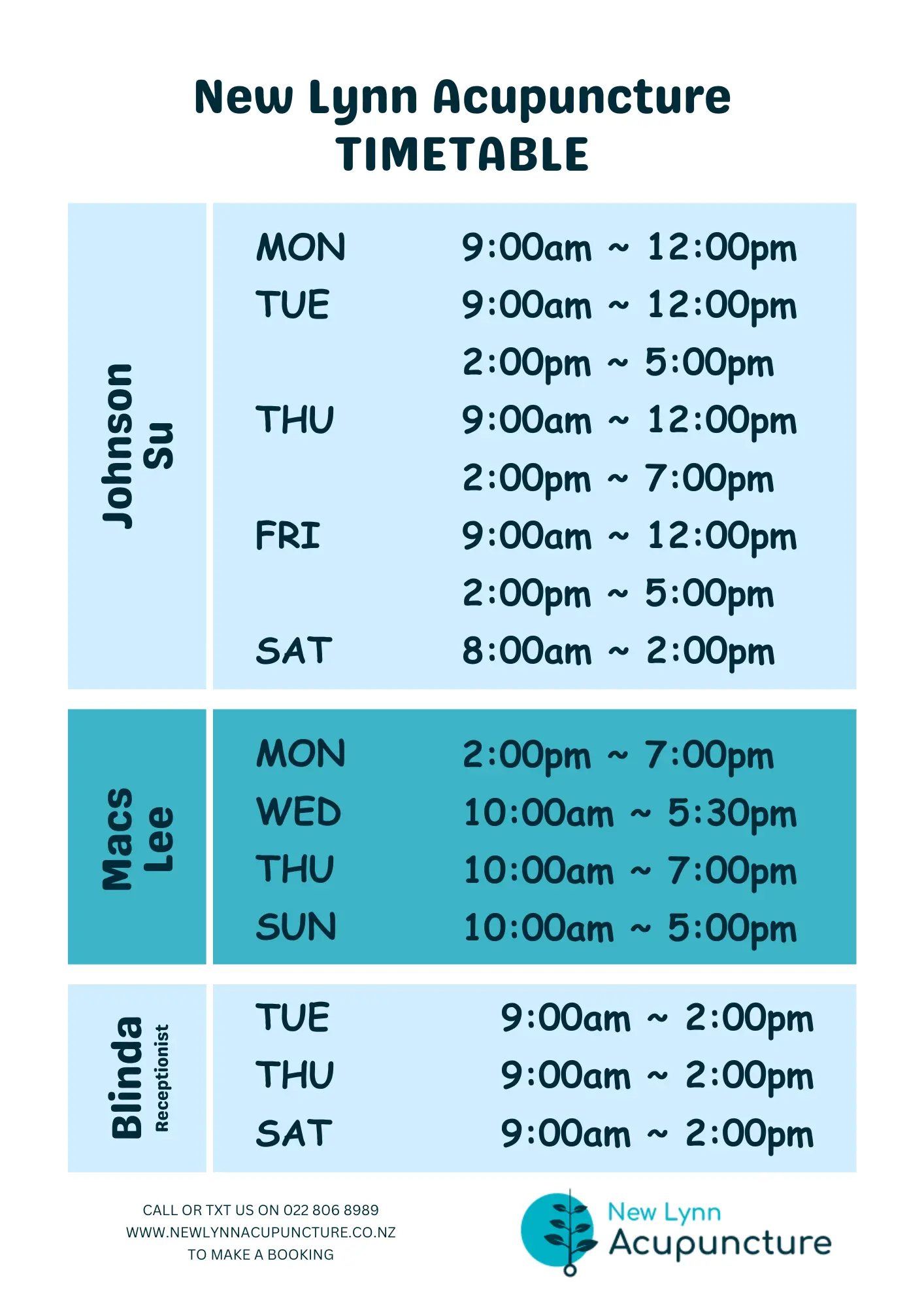 Timetable Update